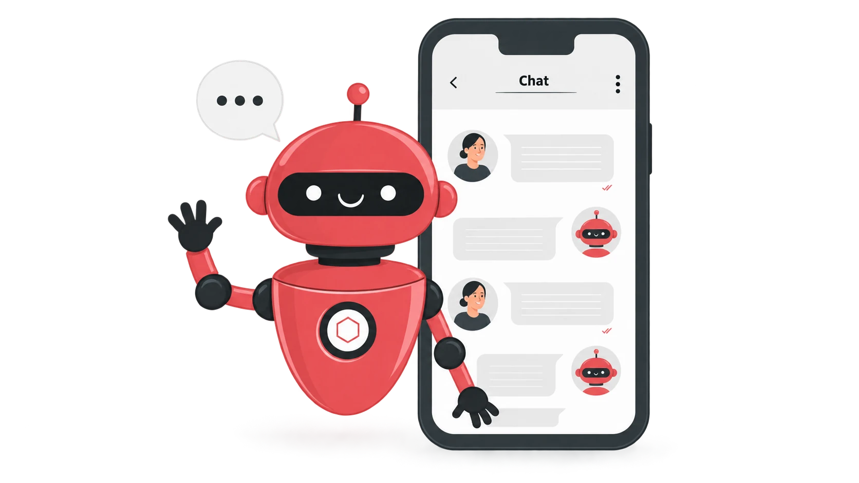 AI Chatbots AI automation illustration
