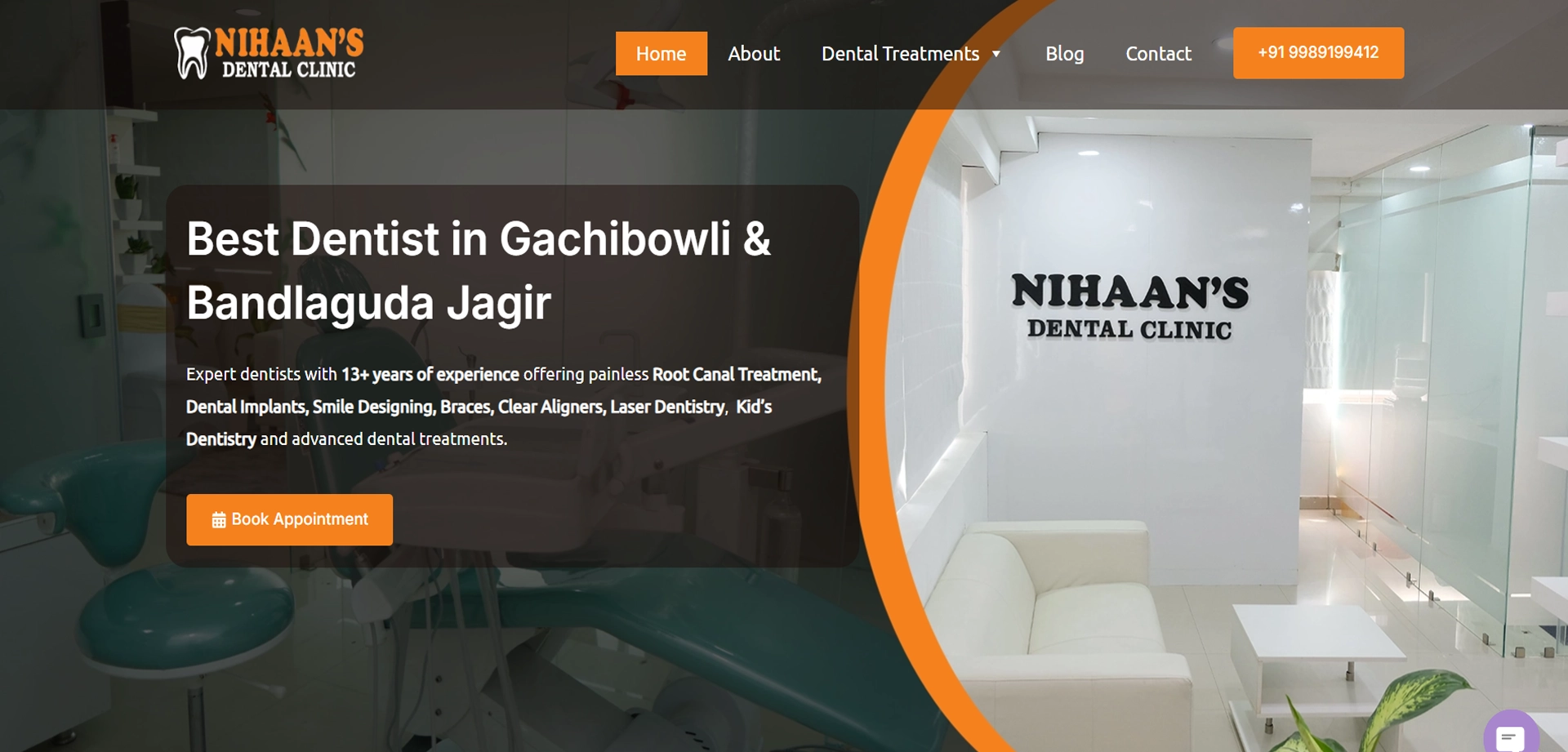 Nihaan's Dental Clinic website preview