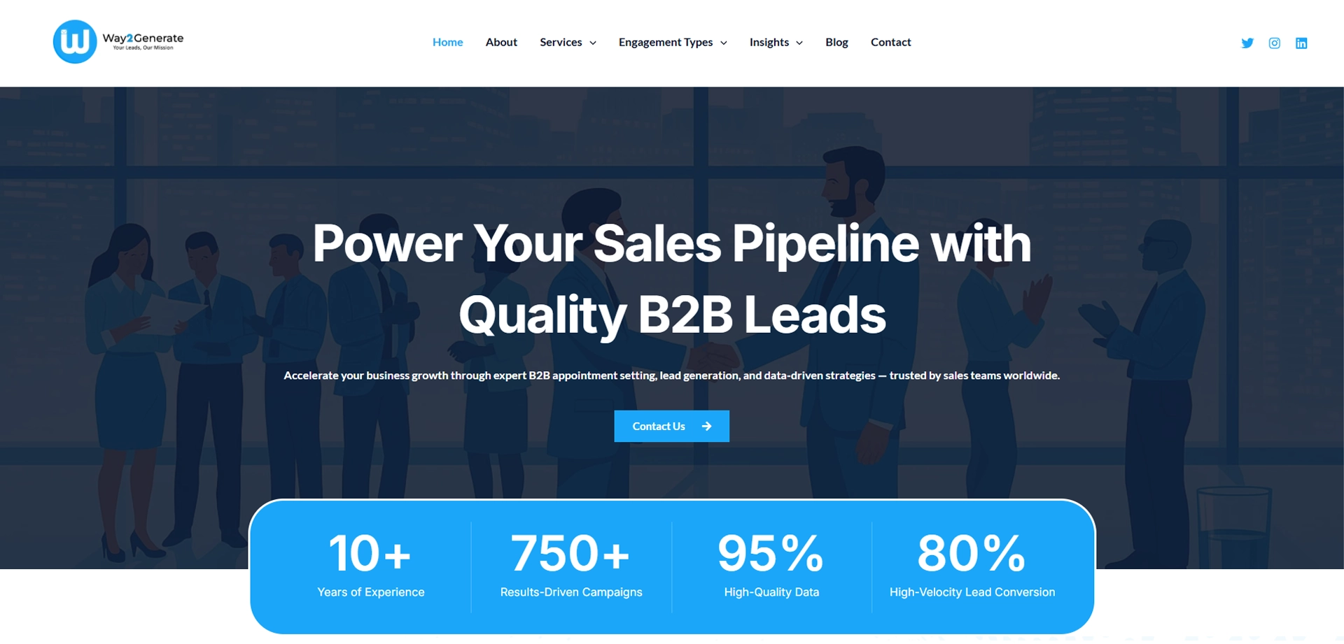 Way2Generate website preview